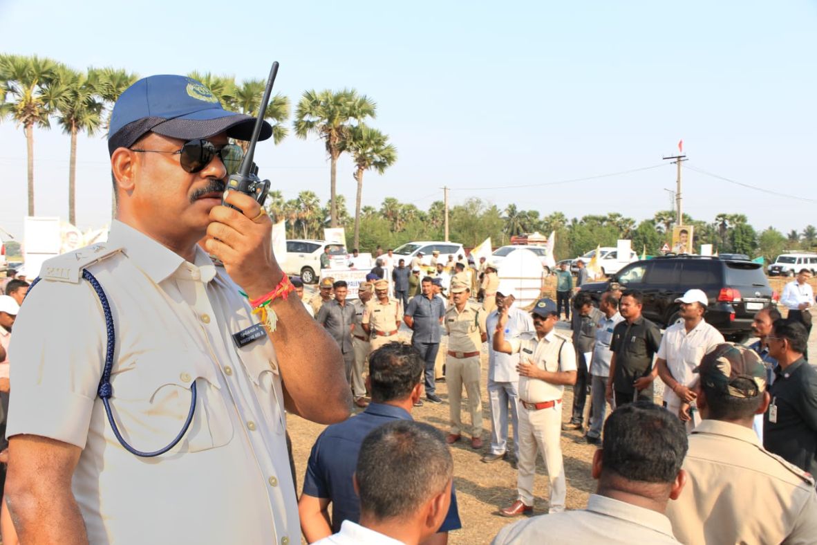 CM convoy security check Bapatla police alert