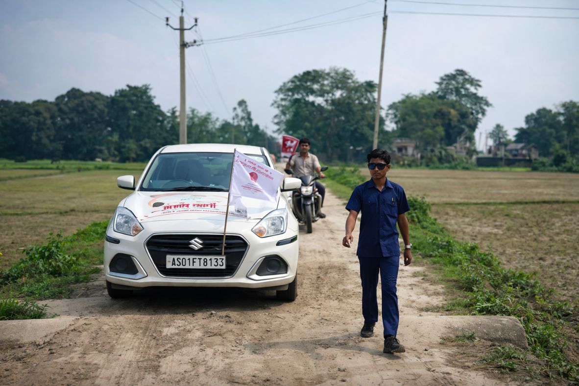 Assam election viral Bouncer jabbar ali gauripur