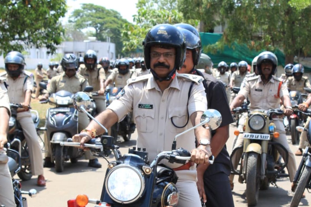 Bapatla no helmet no fuel rule traffic police Andhra Pradesh