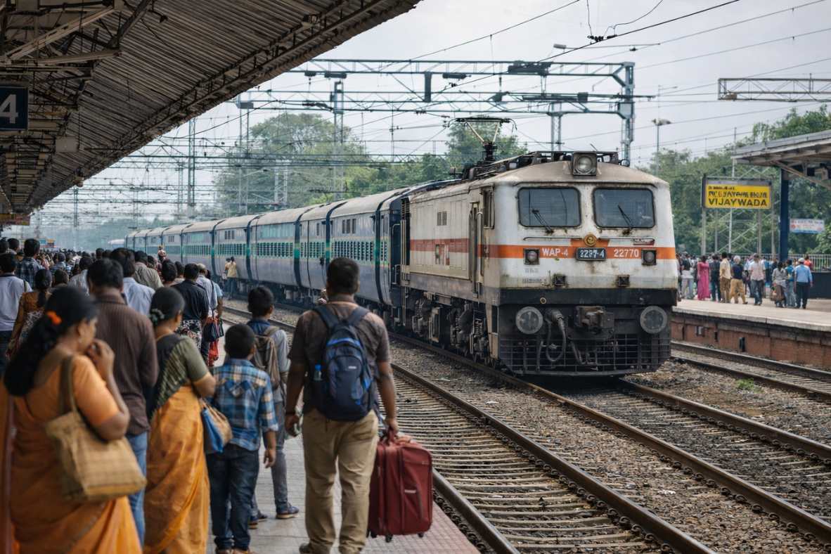 South Central Railway train cancellation update Vijayawada Rayannapadu works