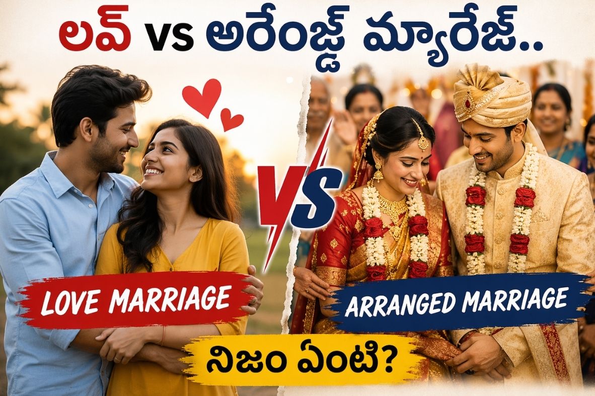 love marriage vs arranged marriage comparison telugu