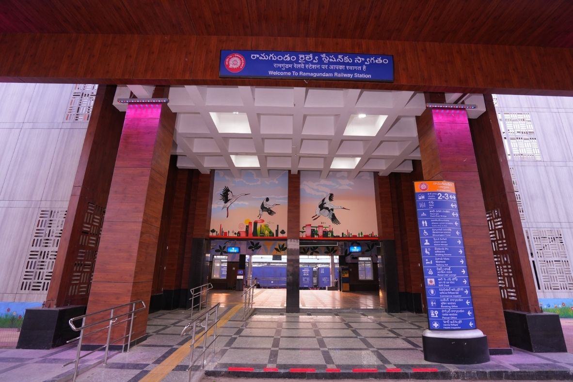 modern redevelopment of Ramagundam railway station with new facilities
