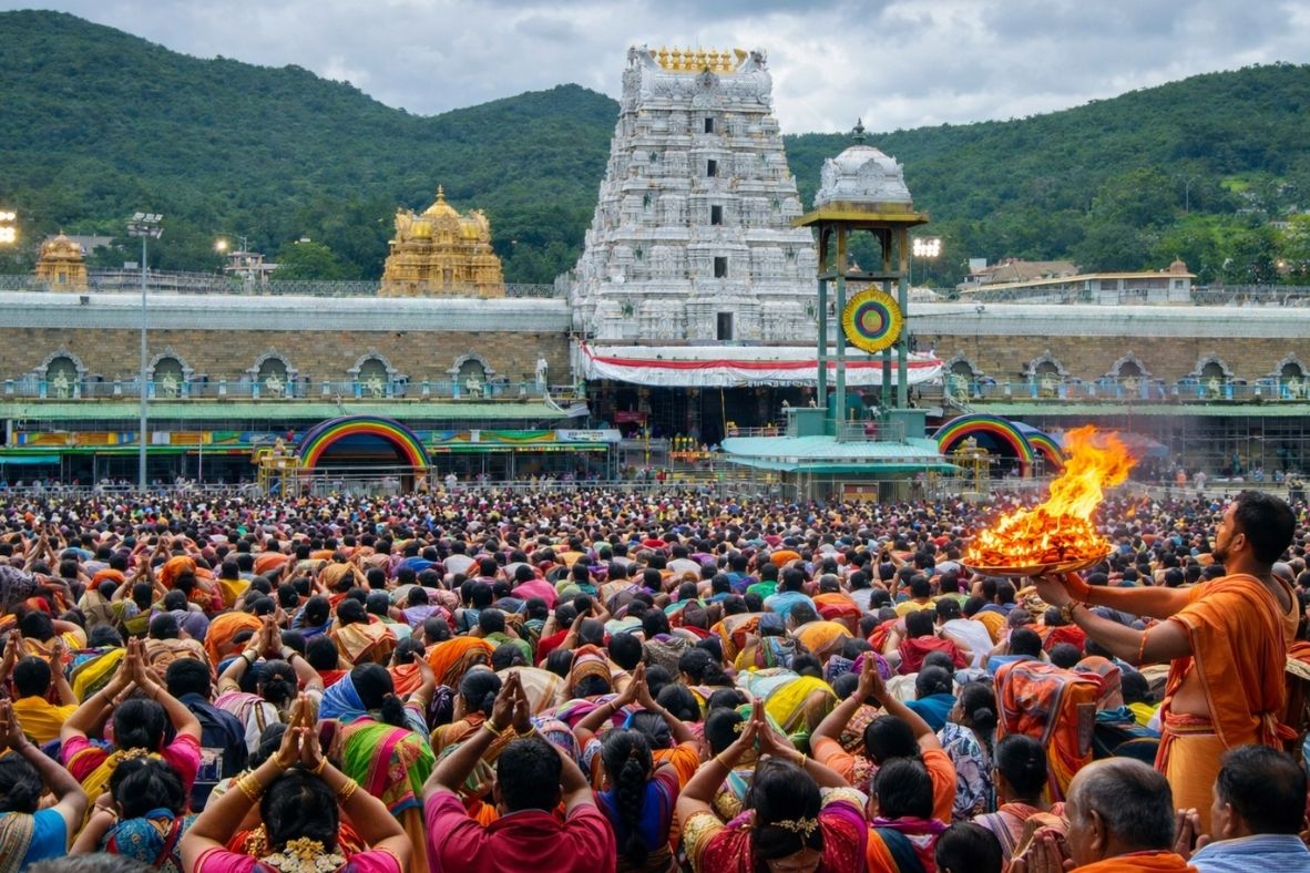 Tirumala temple heavy crowd VIP darshan decision
